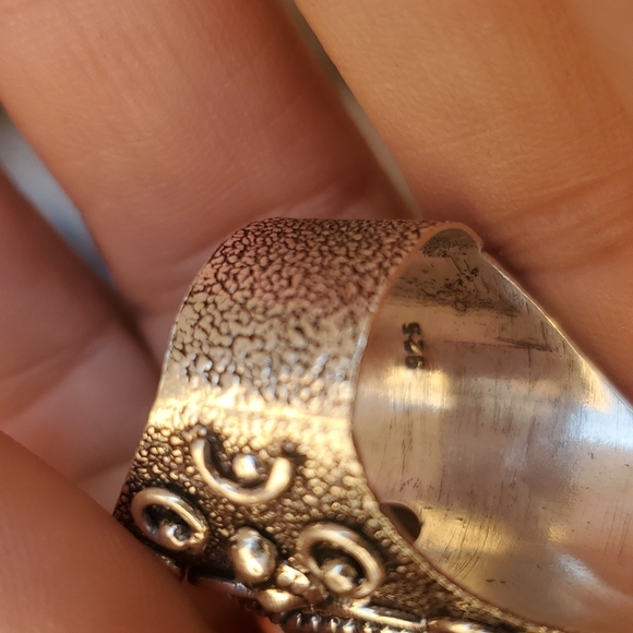 New Golden Rutile & Citrine 925 Silver Statement Ring. - Picture 10 of 16